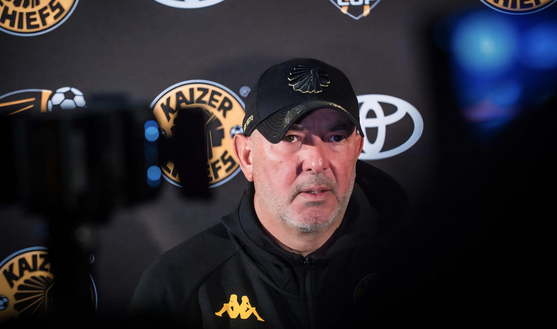 Kaizer Chiefs coach Nasreddine Nabi addressing a media briefing