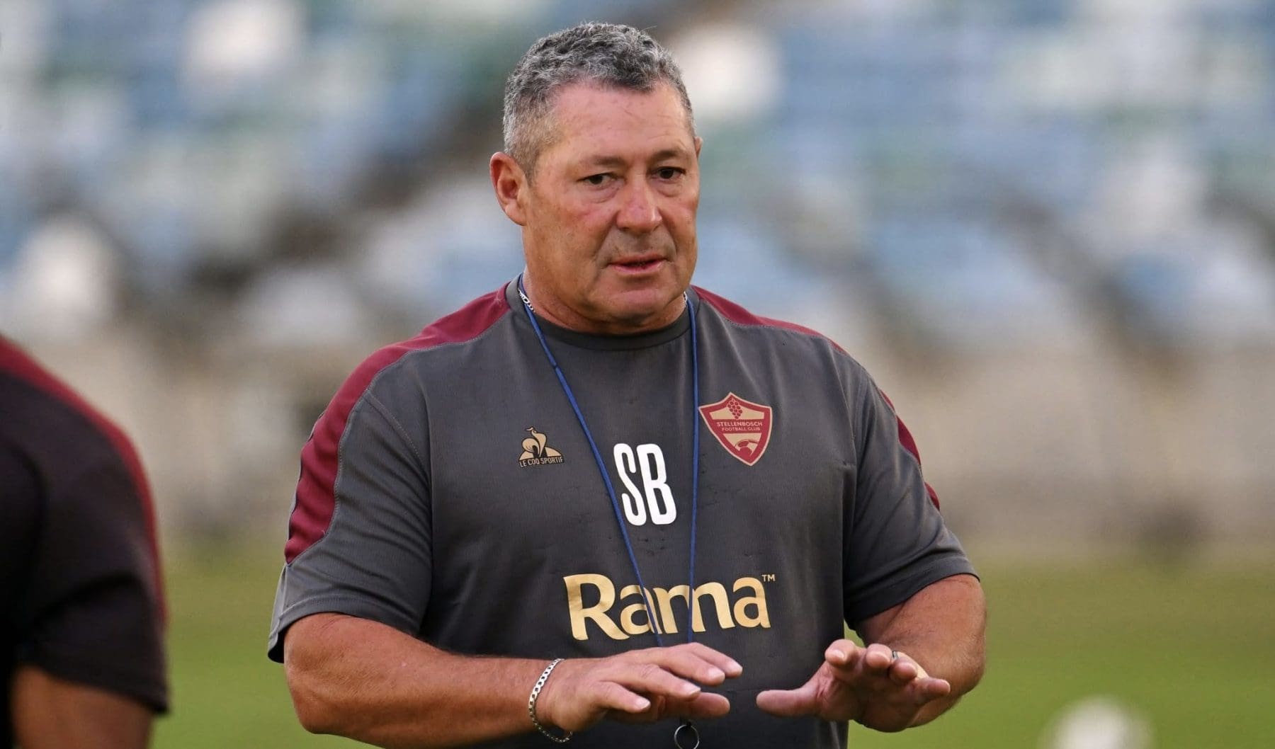 Richards Bay FC coach Steve Barker during training session