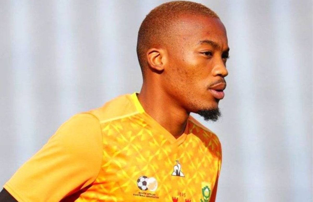 Khanyisa Mayo of Kaizer Chiefs in Bafana Bafana colours
