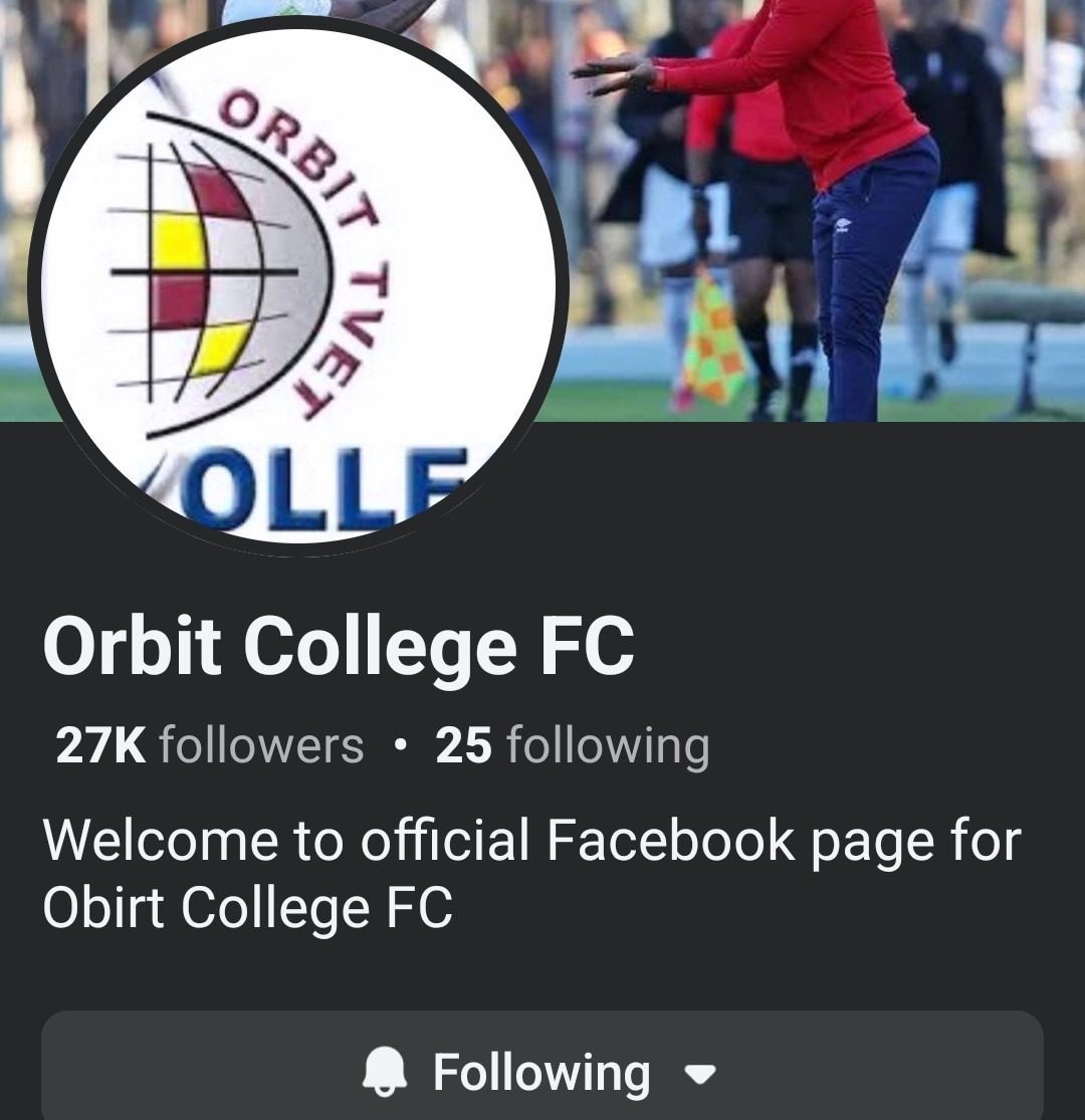 Orbit College FC fake Facebook account