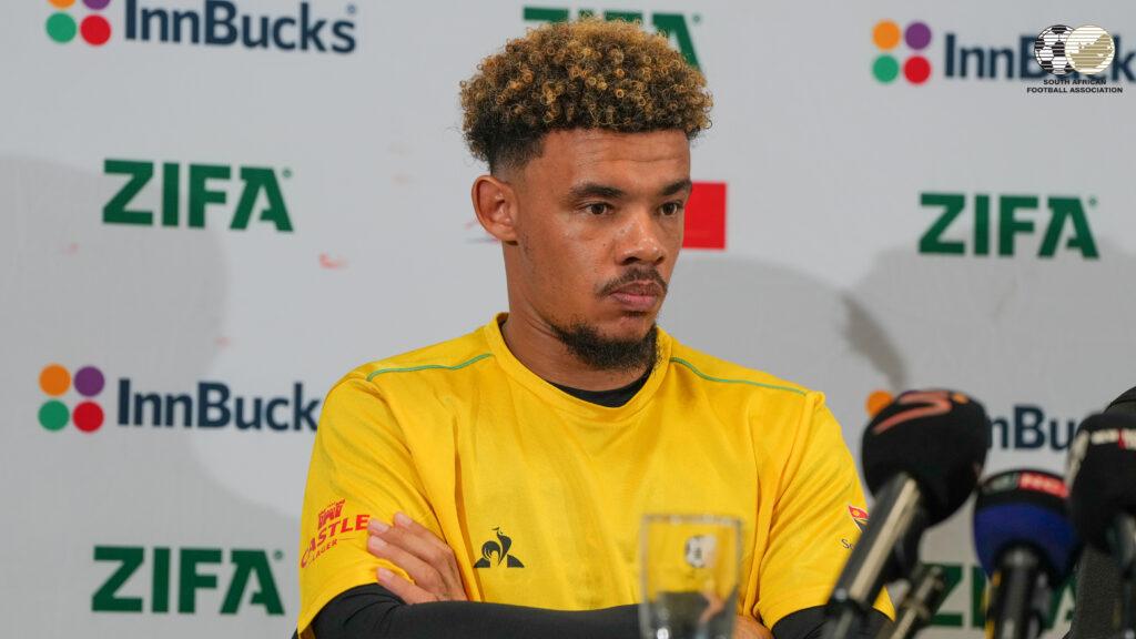 Ronwen Williams of Bafana Bafana speaking