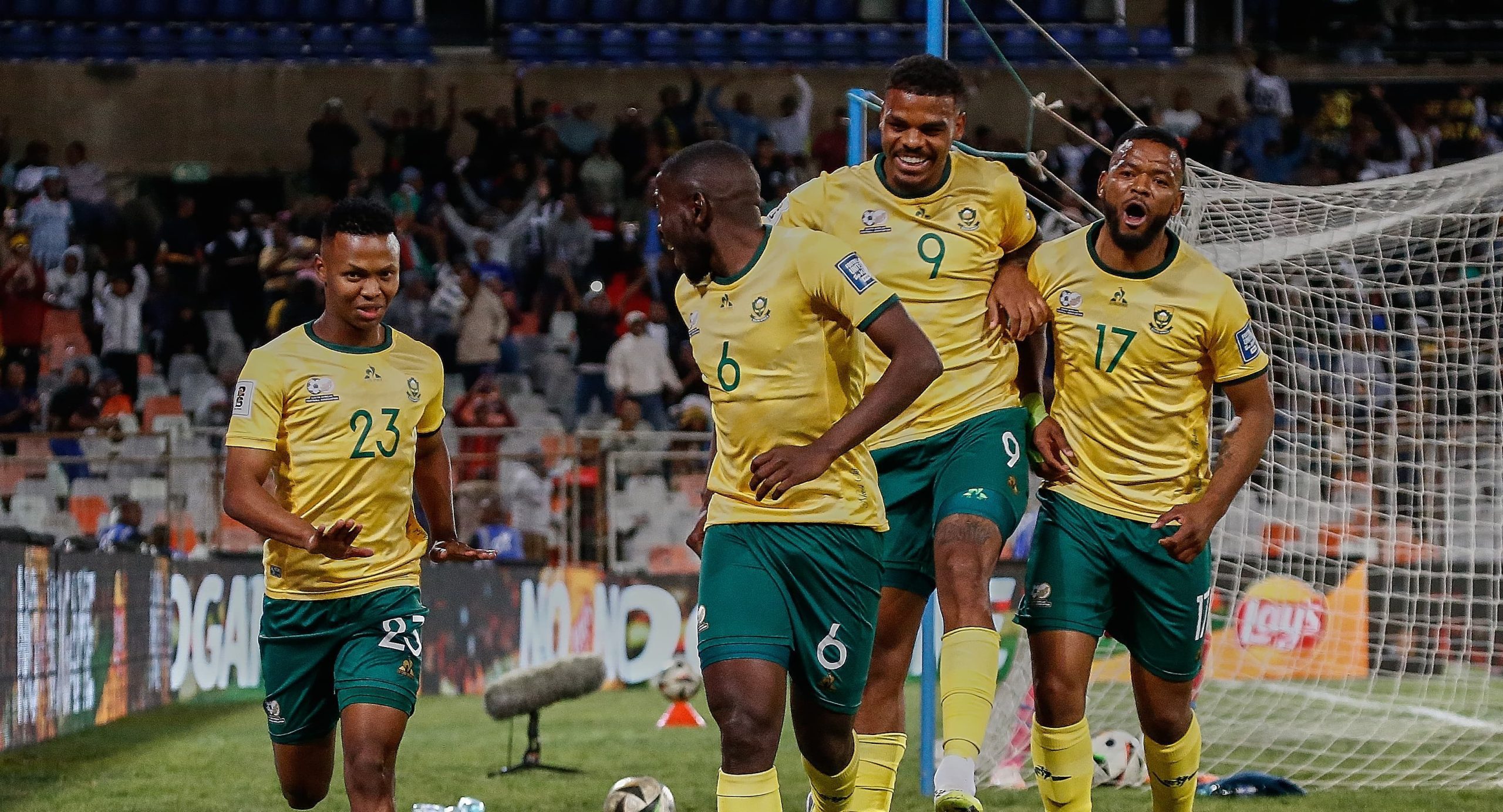 Bafana Bafana in celebratory mood