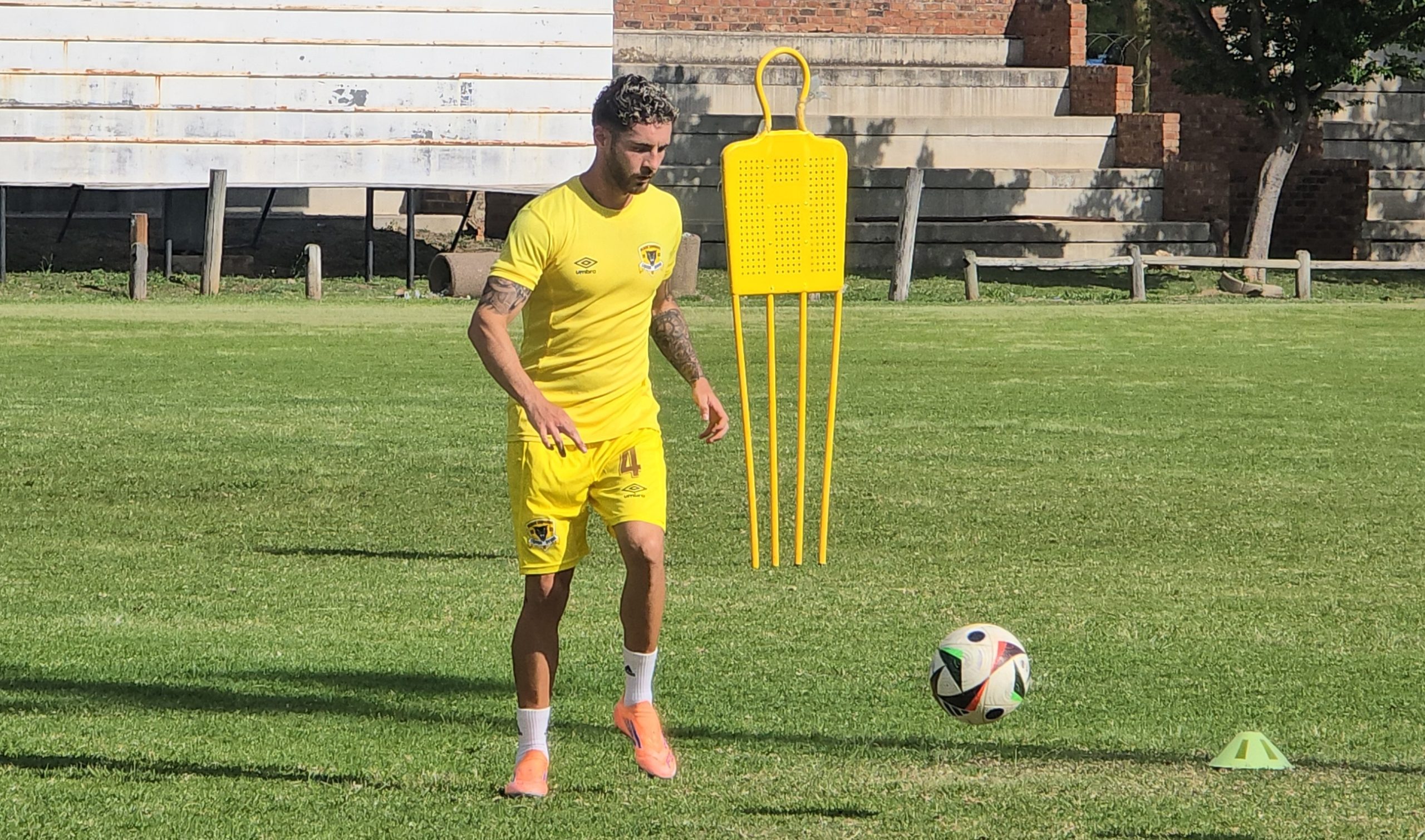 Cameron Carnell during a training session at Motsepe Foundation Championship side Black Leopards