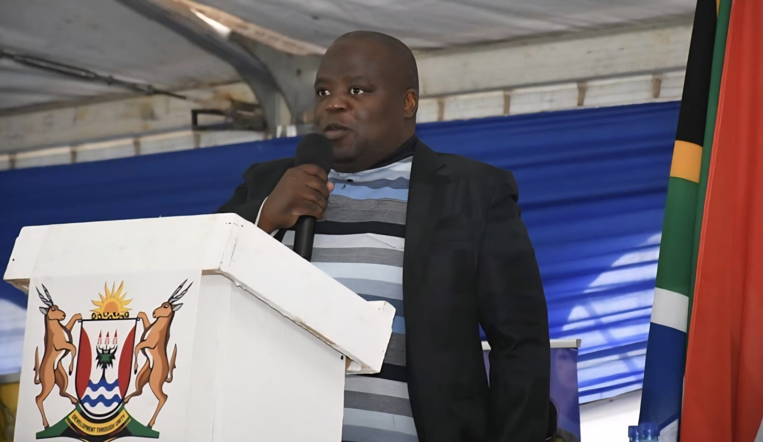 Chippa Mpengesi addressing a gathering in the Eastern Cape