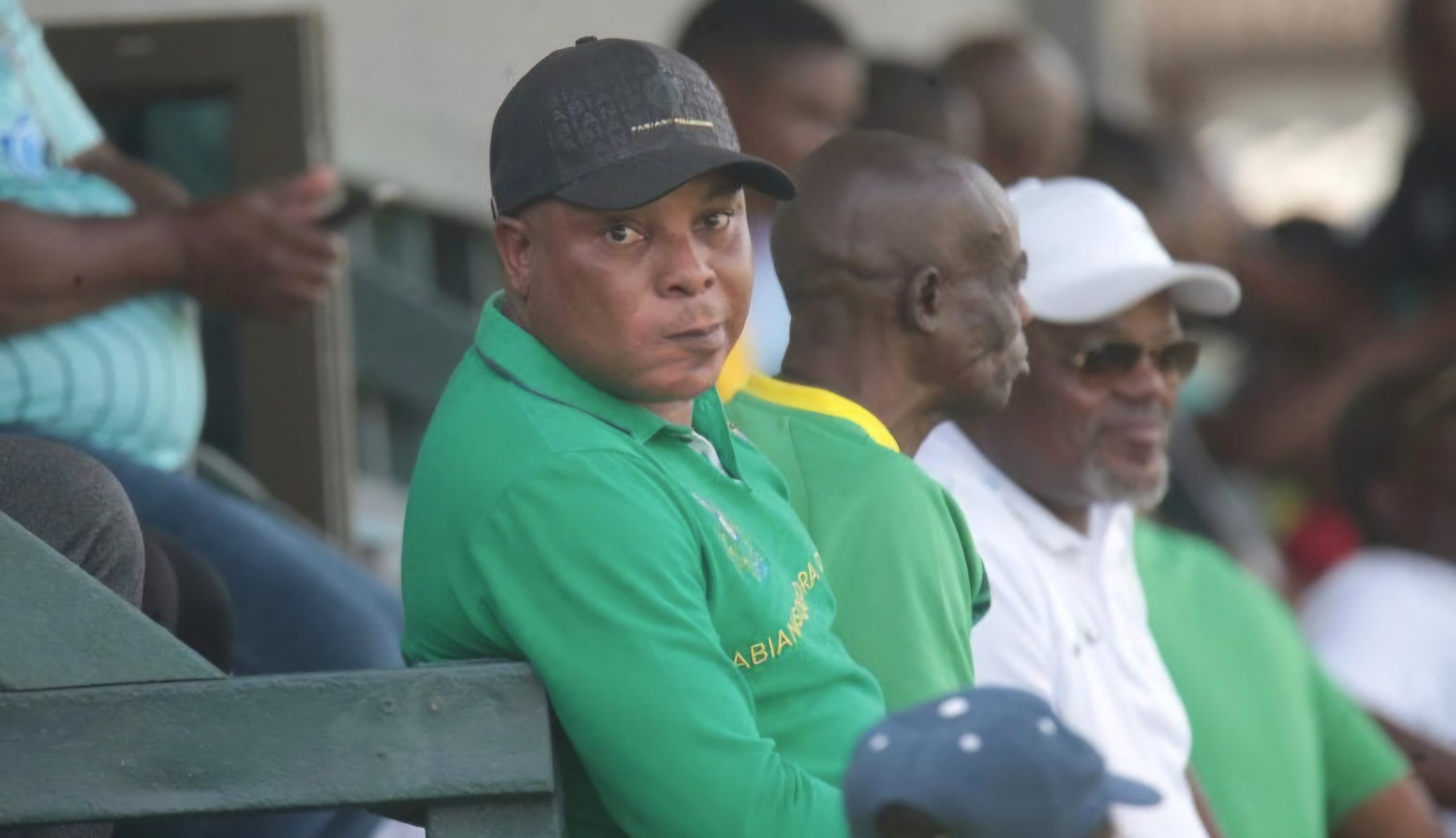 Joel Masutha looking at the camera during a League match at Baroka Village