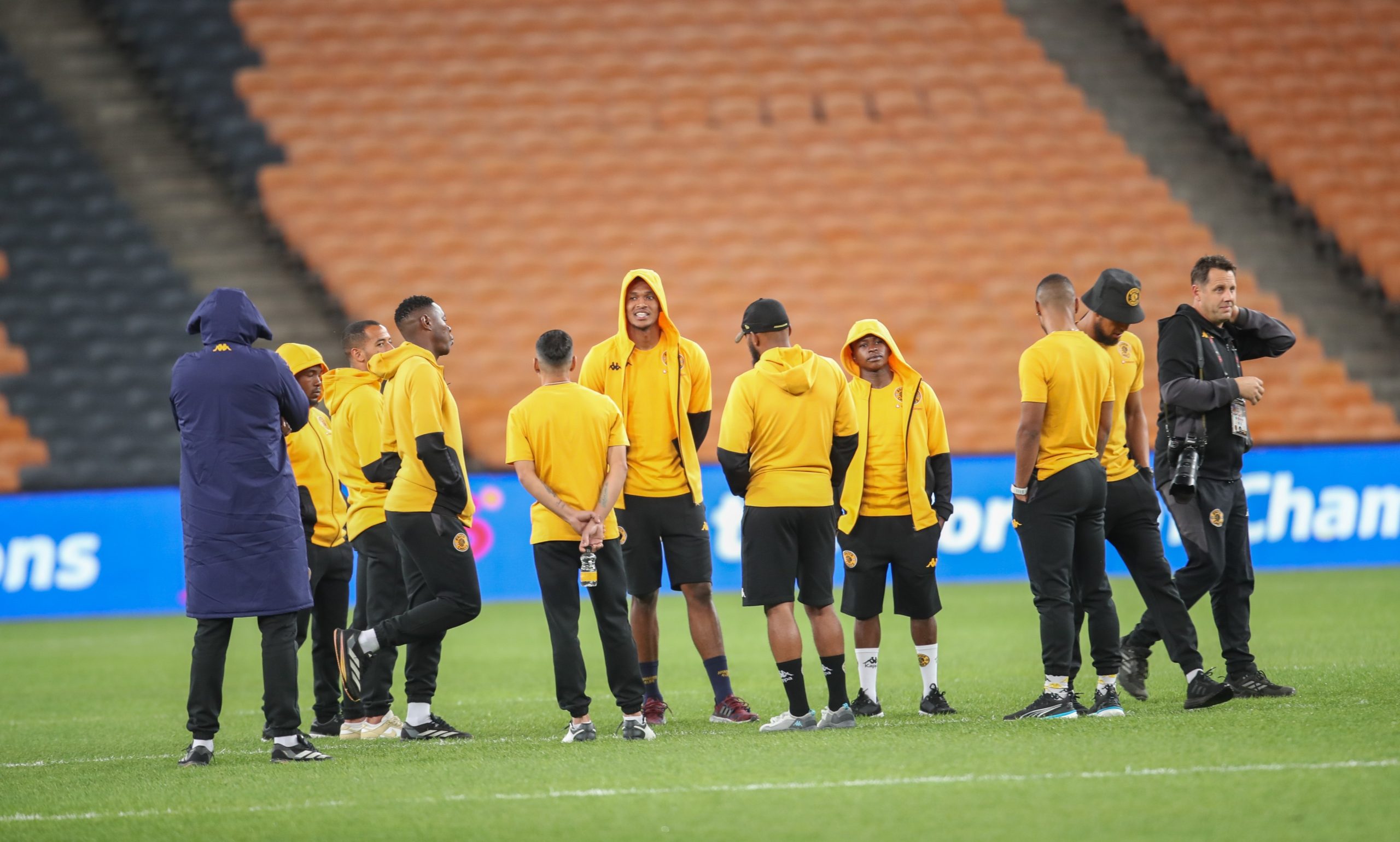 Kaizer Chiefs players at FNB Stadium