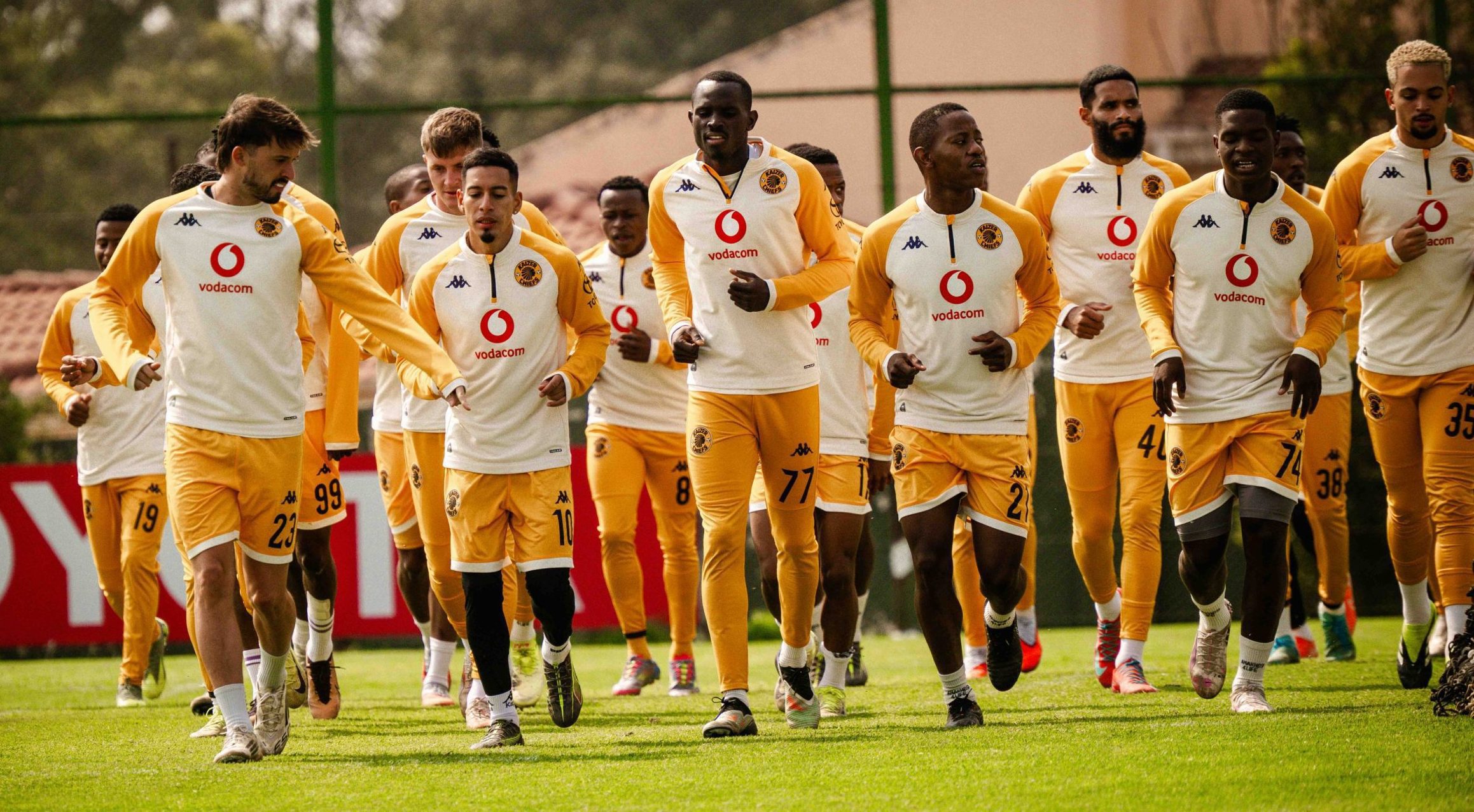 Kaizer Chiefs conducting warm up session