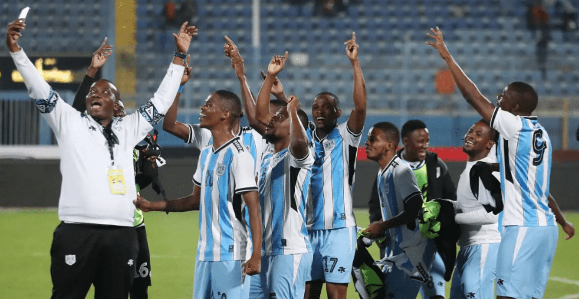 Morena Ramoreboli and his Botswana players