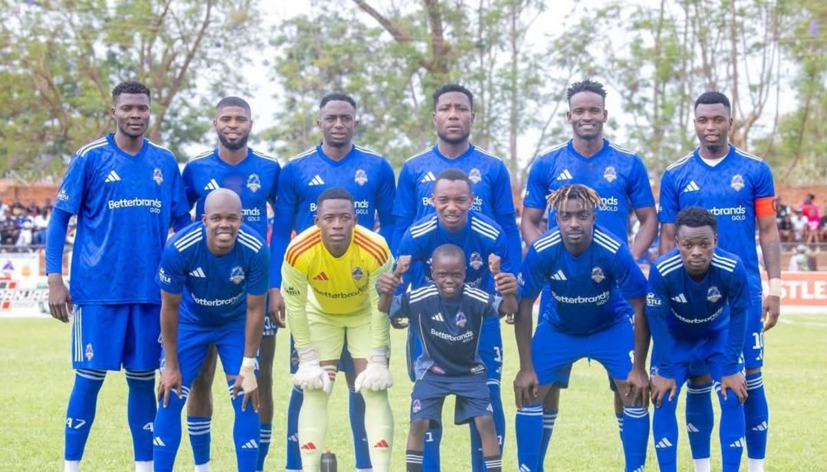 Scottland FC players ahead of a league match in Zimbabwe