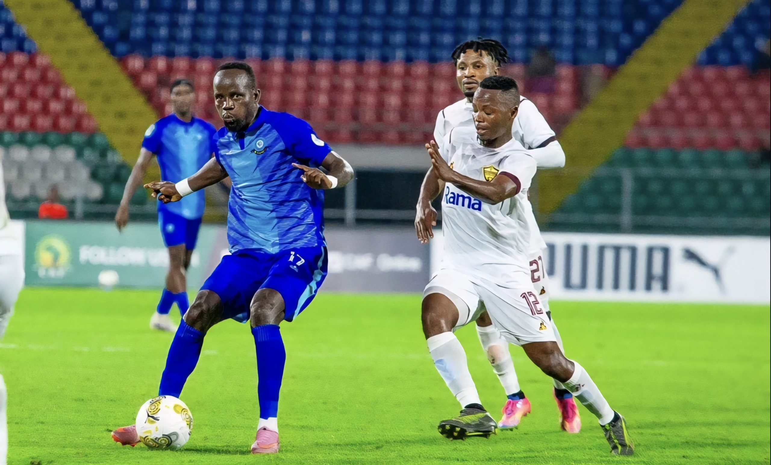 Stellenbosch FC in action against Singida Black Stars in Zanzibar 