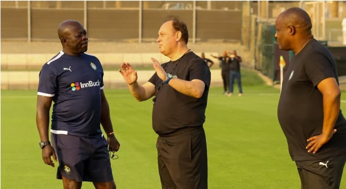 New Zimbabwe coach Marian Marinica with his technical team