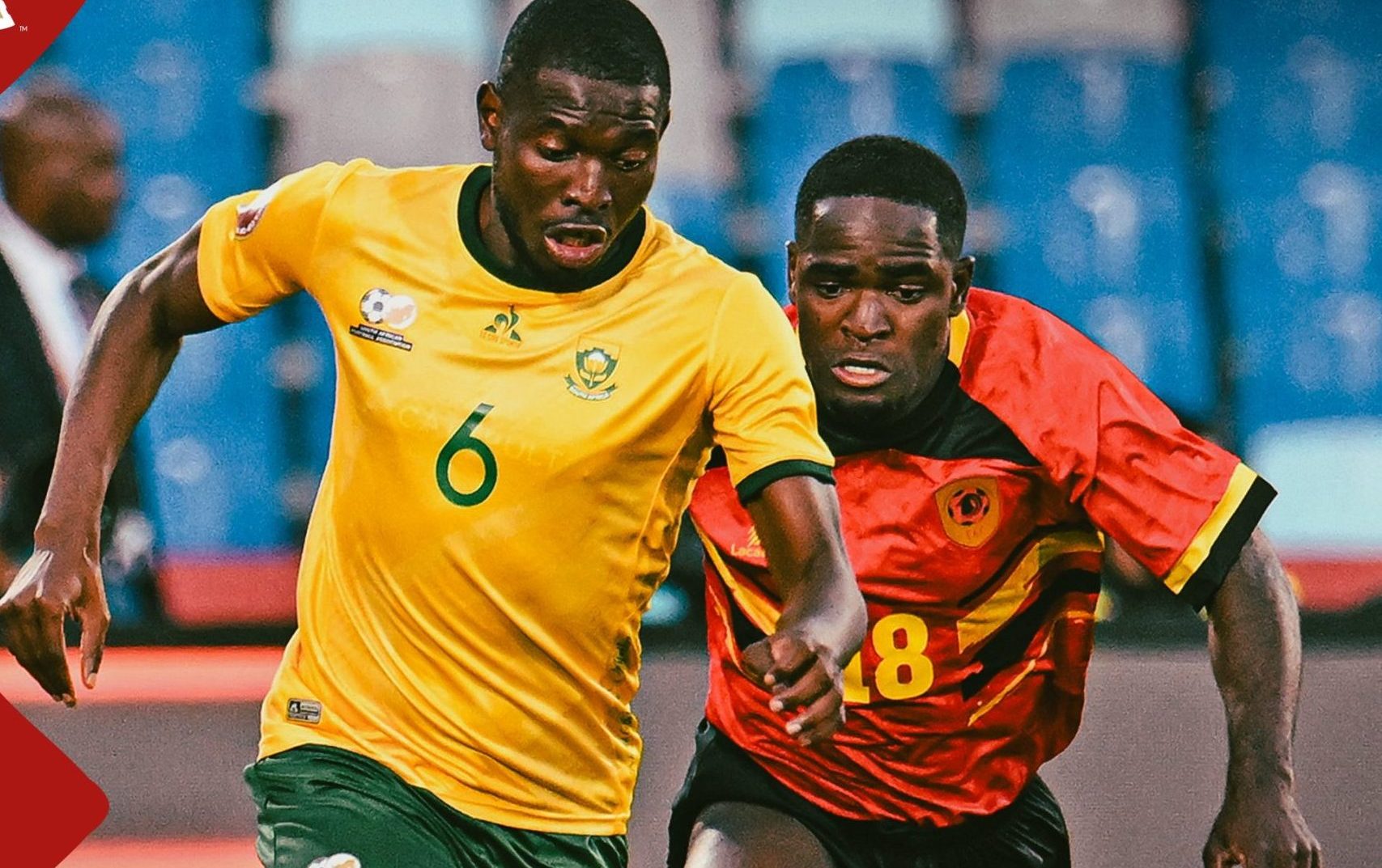Bafana Bafana in action versus Angola at AFCON