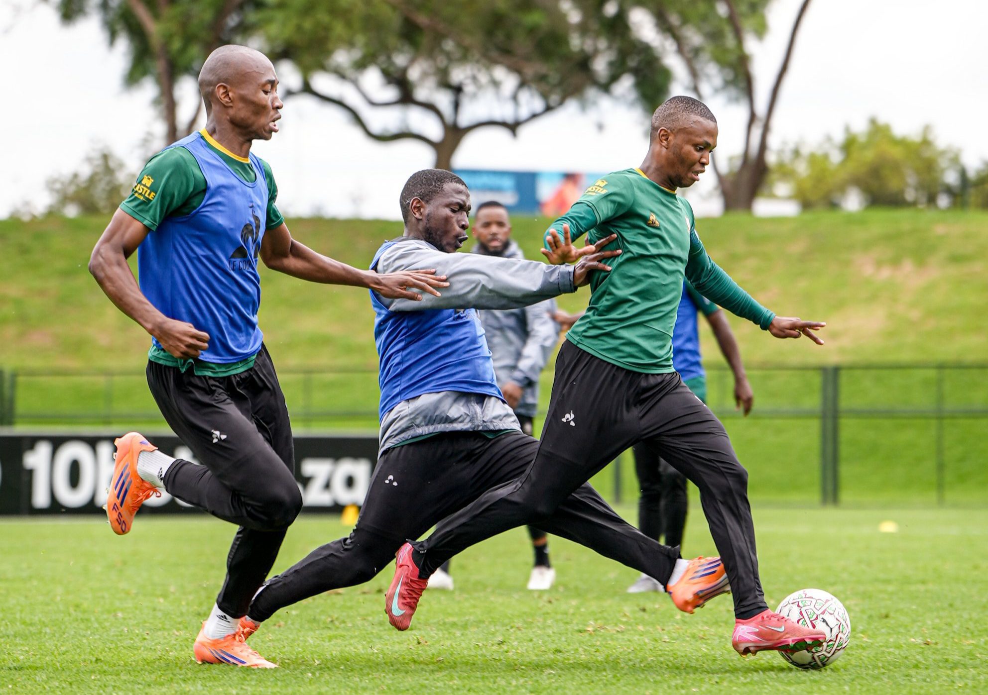 Bafana Bafana players during a training session