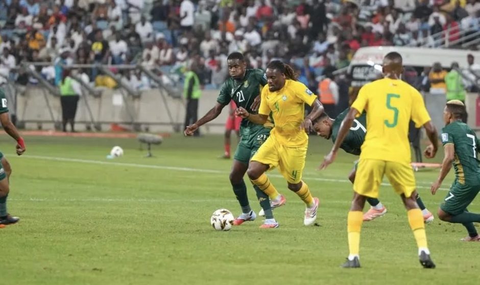 Zimbabwe battle with Bafana Bafana at Moses Mabhida Stadium
