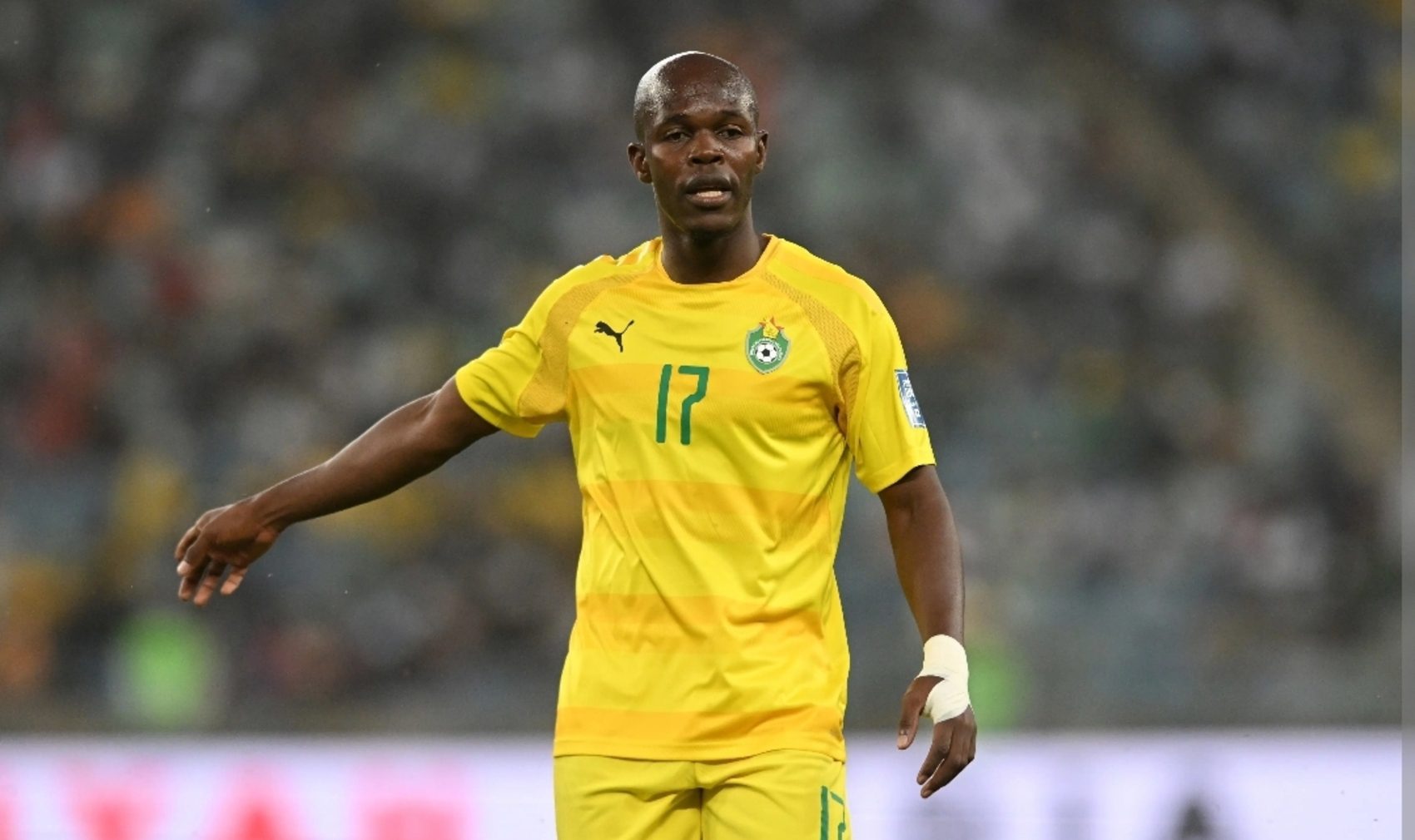 Former Kaizer Chiefs star Knowledge Musona in Zimbabwe colors