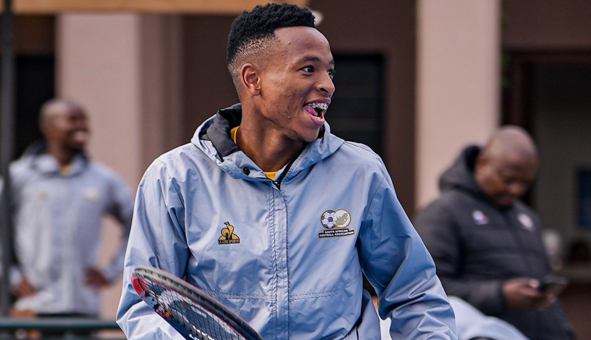 Relebohile Mofokeng at Bafana Bafana training