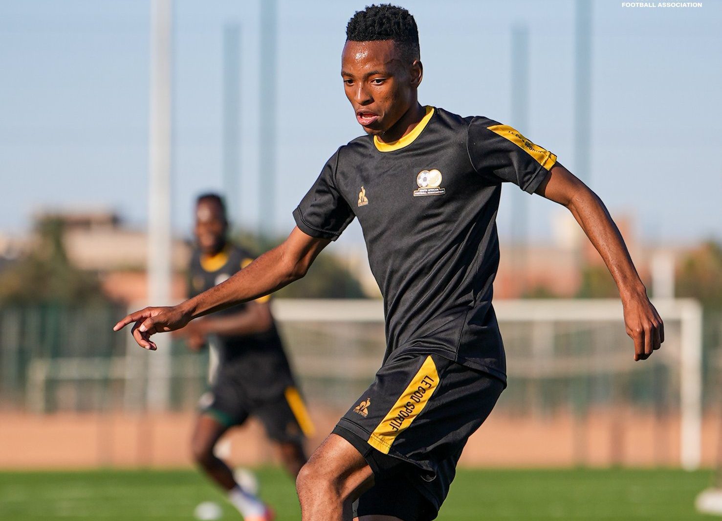 Relebohile Mokokeng of Bafana Bafana at AFCON training 