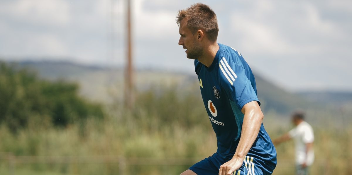 Andre de Jong at training with Orlando Pirates