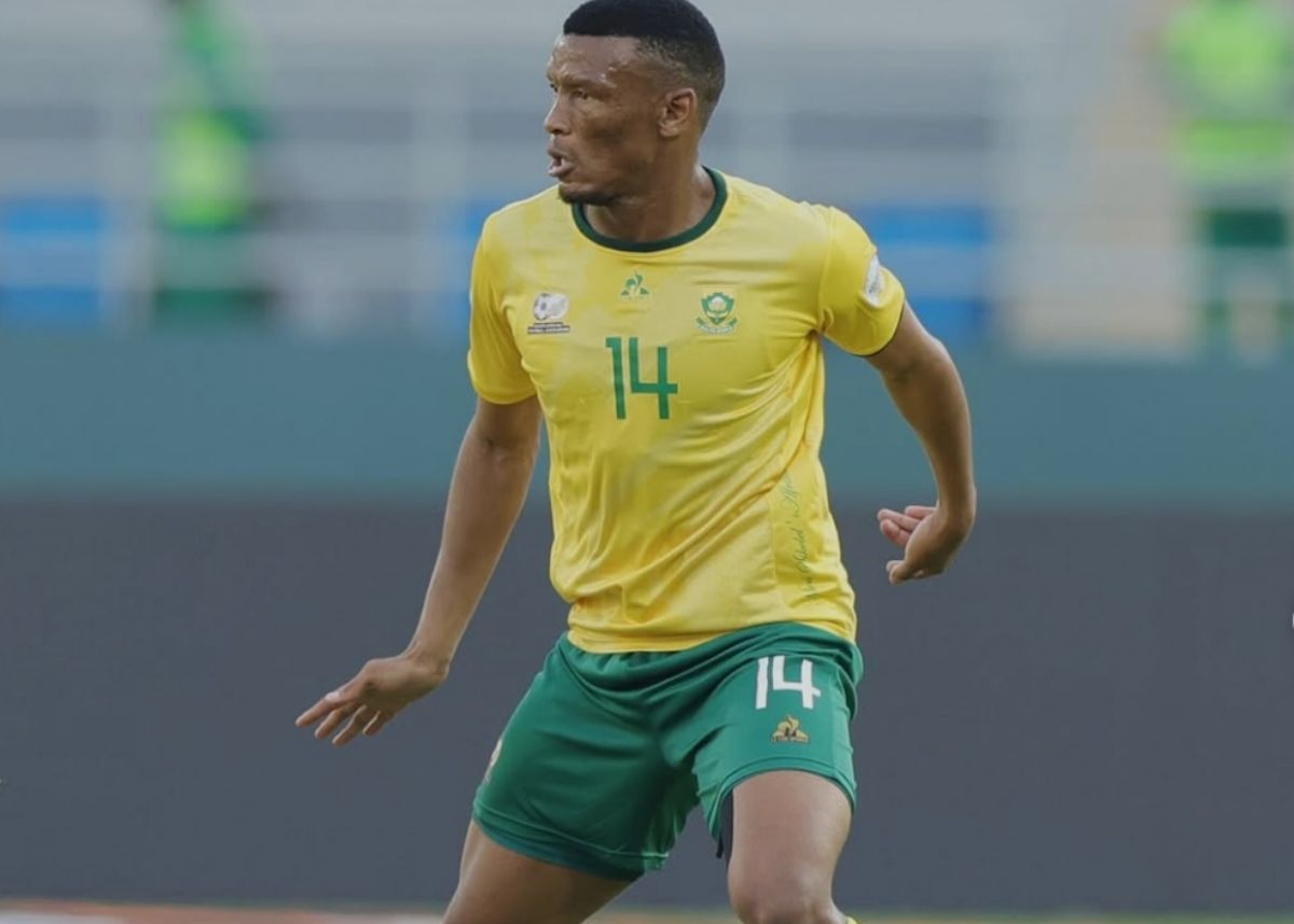 Mothobi Mvala in action for Bafana Bafana. Image: mothobimvala14/ Instagram