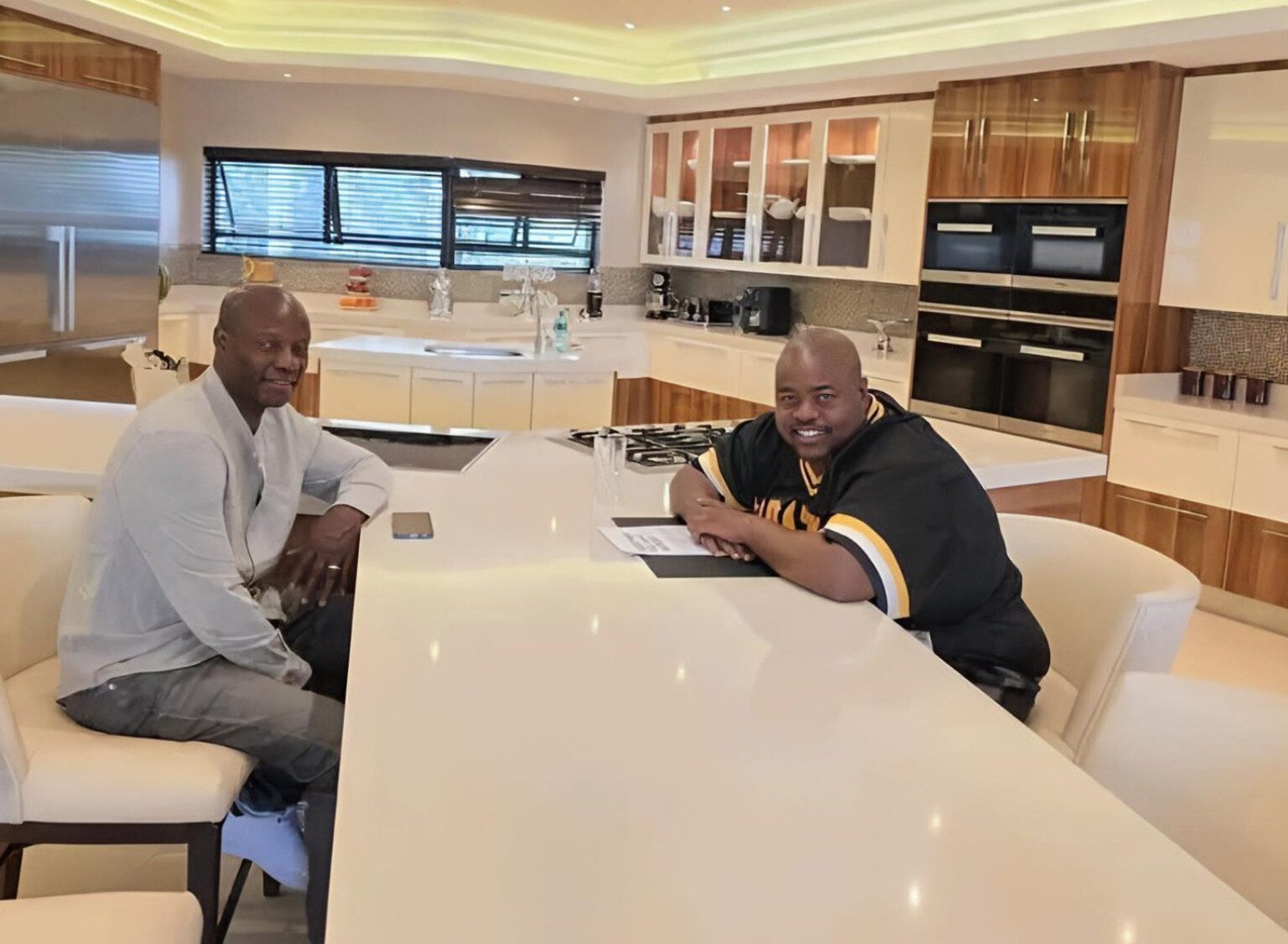 Benjani Mwaruwari and Wicknell Chivayo