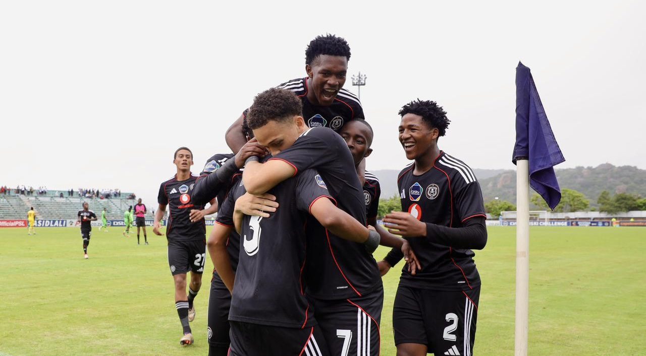 Orlando Pirates DDC team celebrate a goal