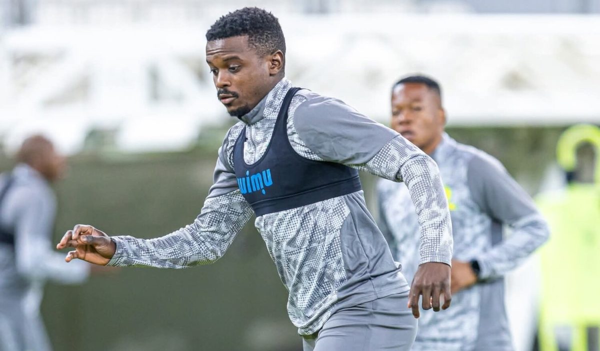Teboho Mokoena during Mamelodi Sundowns' training session