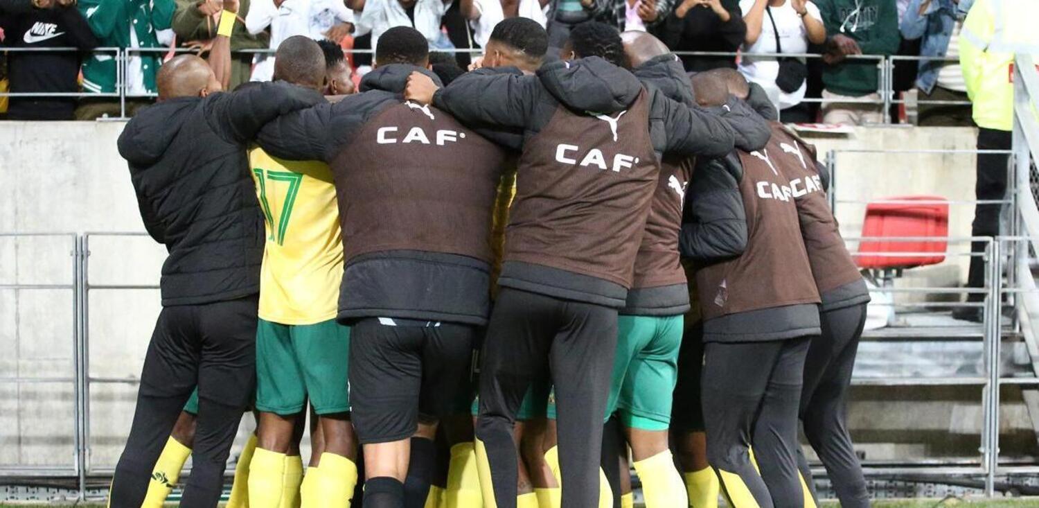 Bafana Bafana players celebrating