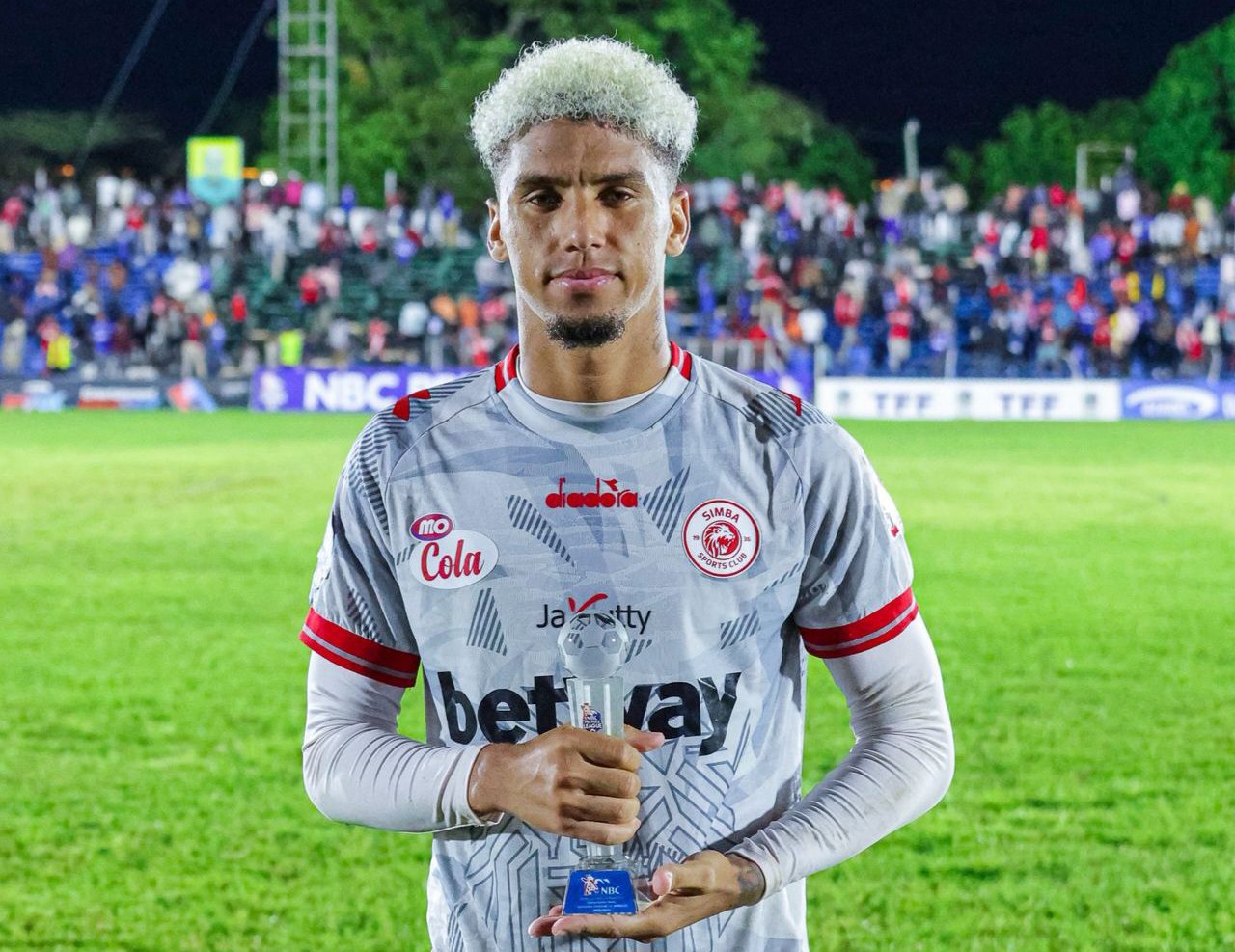 Bafana Bafana defender Rushine De Reuck with his second man of the match award of the season