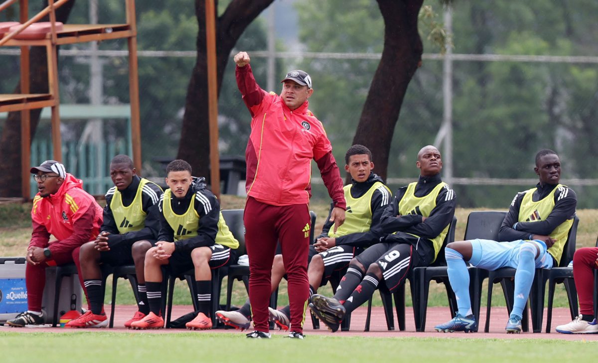 Roscoe Krieling, coach of Orlando Pirates during the Dstv Diski Challenge 2025/26 match between Orlando Pirates and Stellenbosch FC at the UJ Soweto Stadium, Soweto