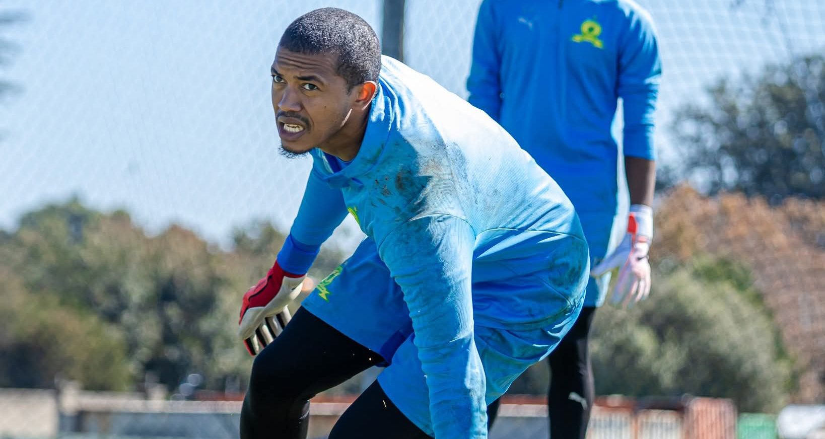 Jody February at Mamelodi Sundowns training