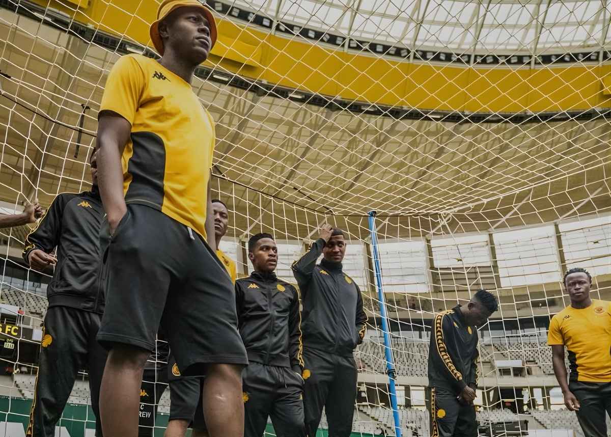 Kaizer Chiefs players at the DHL Stadium before losing 2-1 to Stellenbosch FC in the Nedbank Cup last 32. Image: kcofficial/Instagram