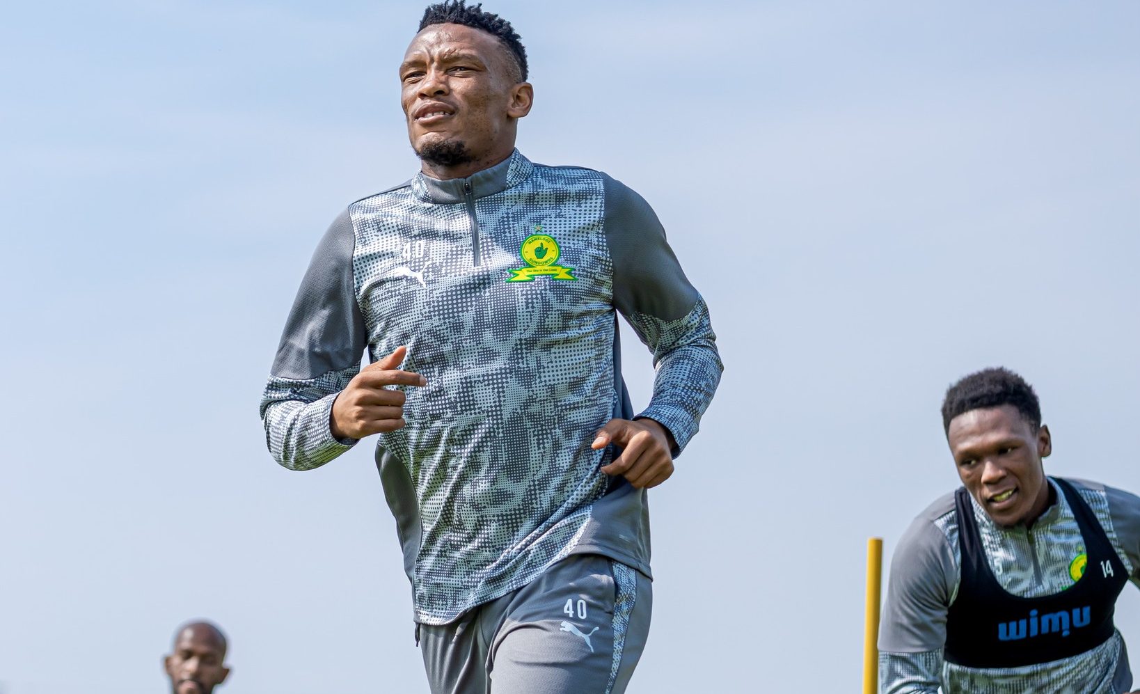 Mamelodi Sundowns defender Mothobi Mvala running