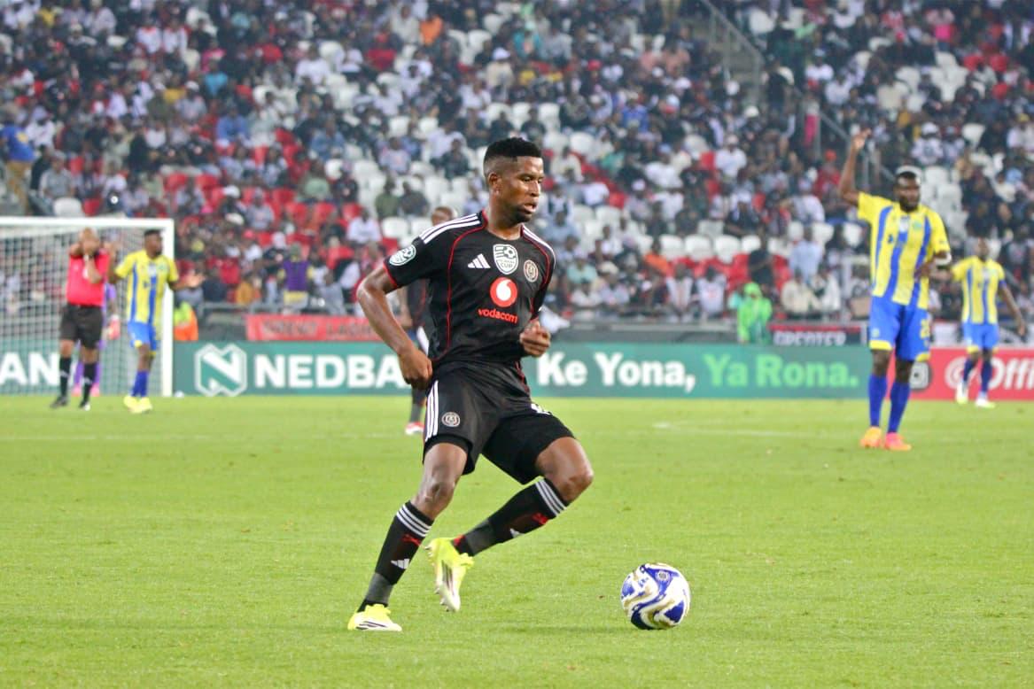 Mpho Chabatsane in action for Orlando Pirates against Casric Stars.
