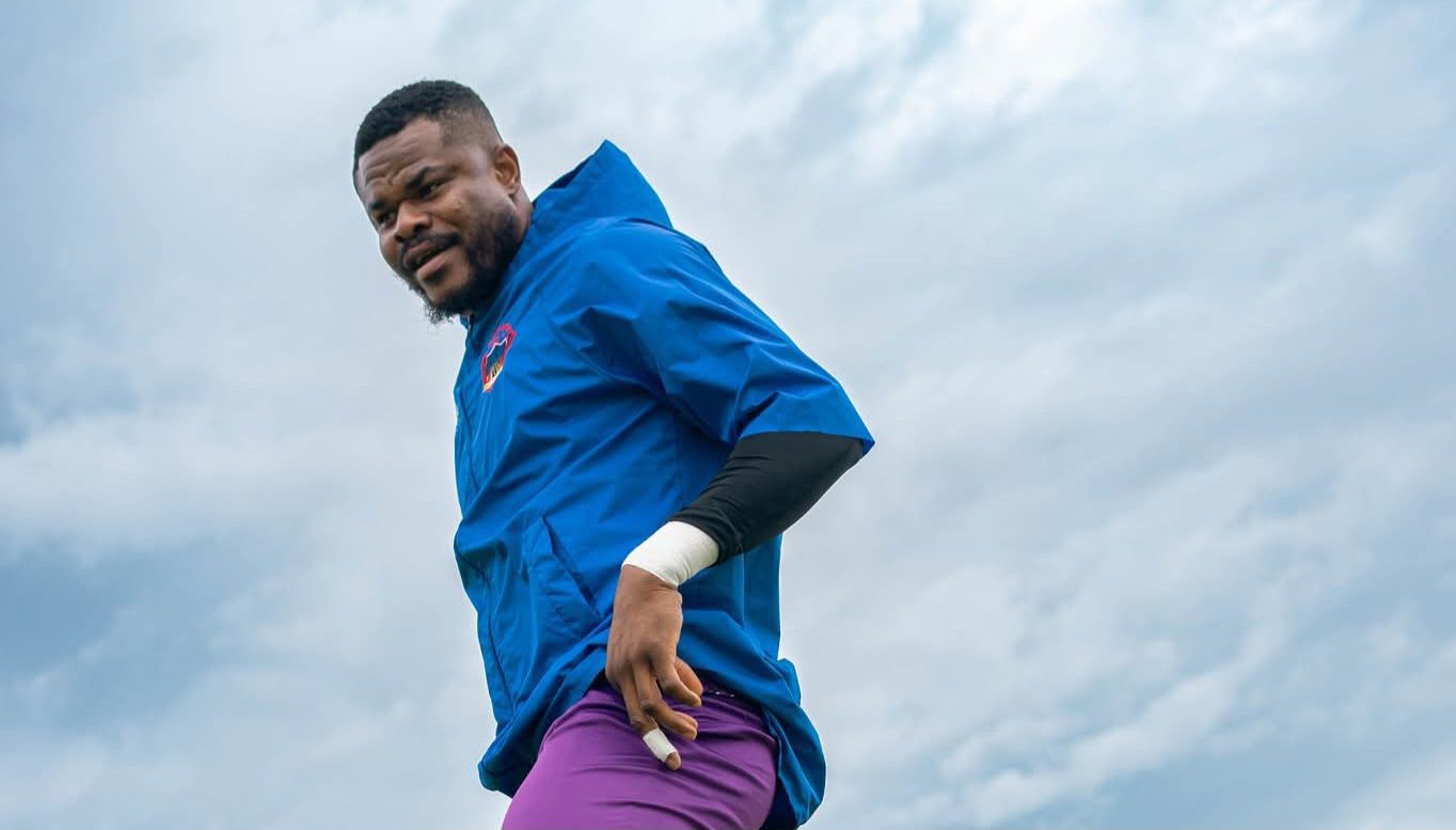 Stanley Nwabali in action for Chippa United during a practice session