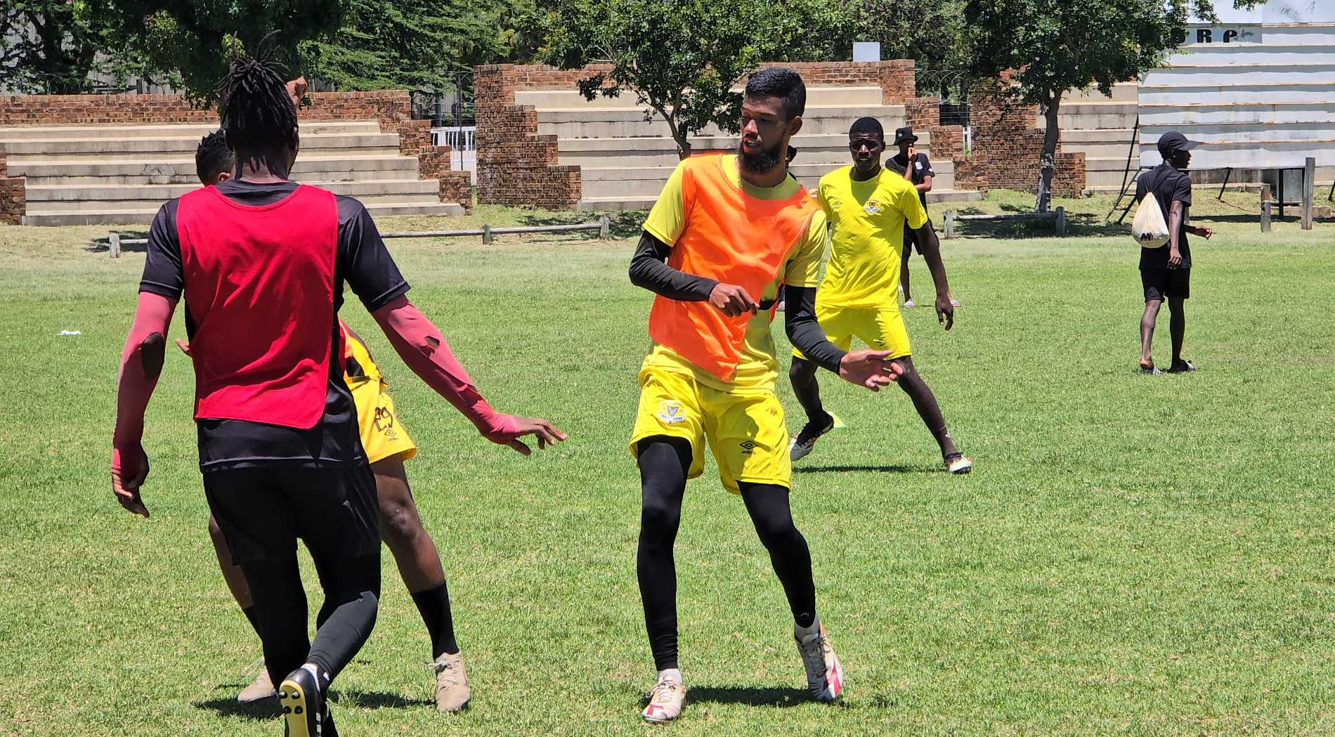 Yagan Sasman during g training session with Black Leopards