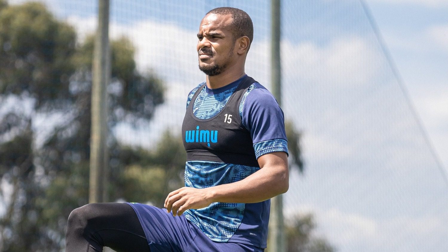 Iqraam Rayners of Mamelodi Sundowns warming up at training