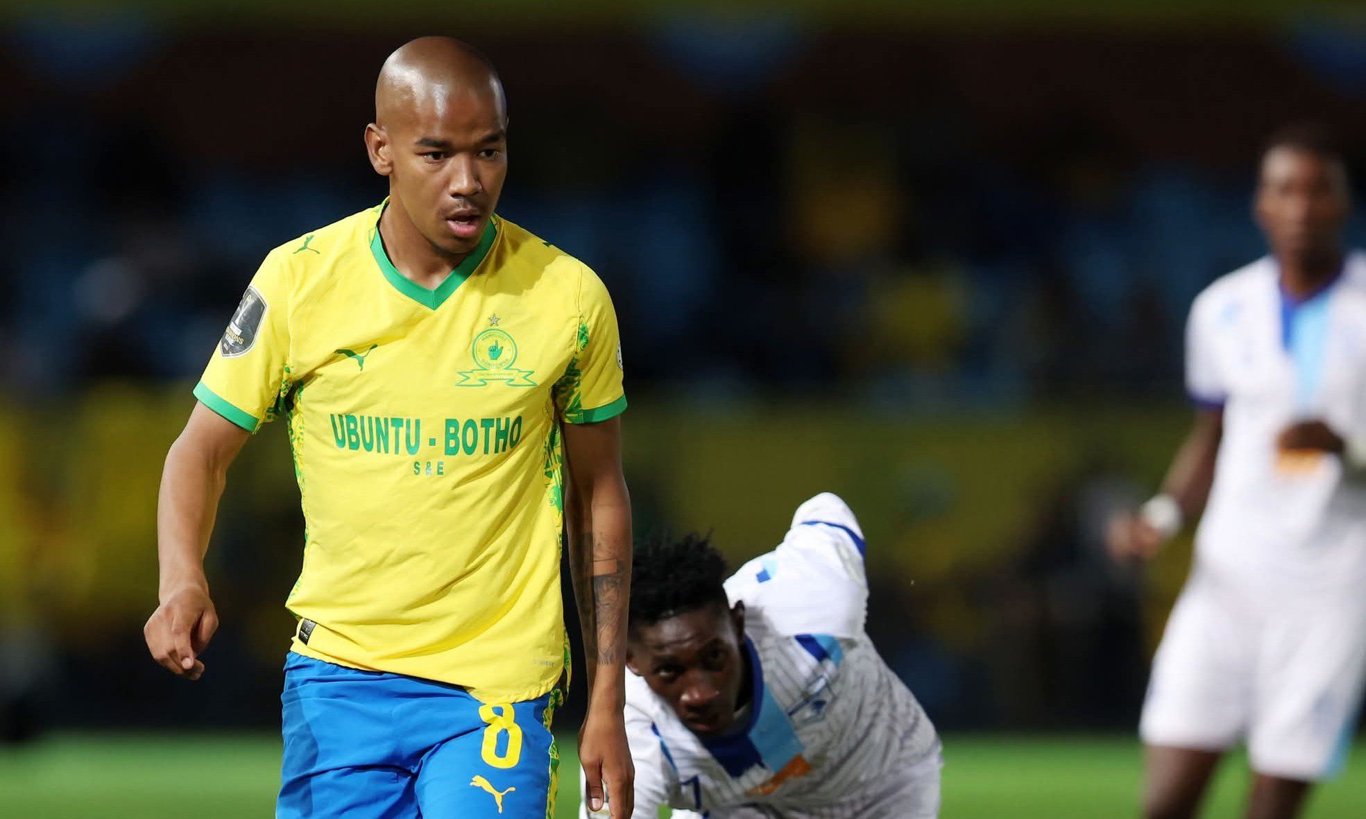 Jayden Adams in action for Mamelodi Sundowns