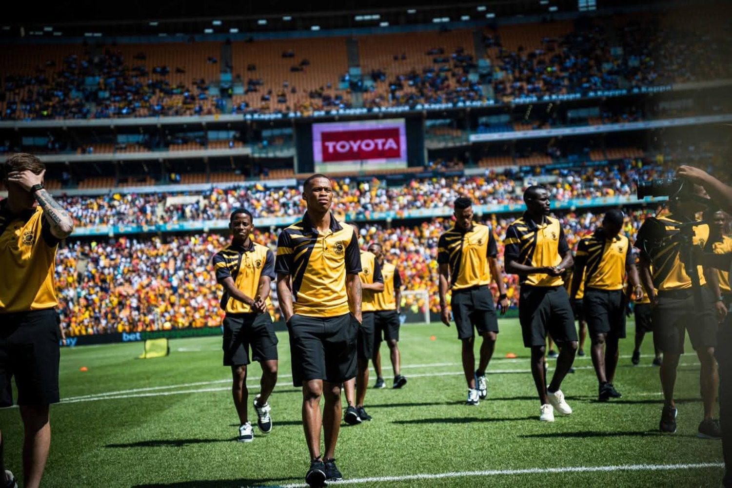 Kaizer Chiefs players ahead of a match