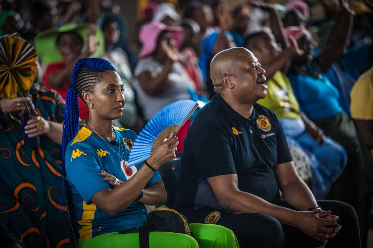 Kemiso Motaung and Bobby Motaung at a Kaizer Chiefs event