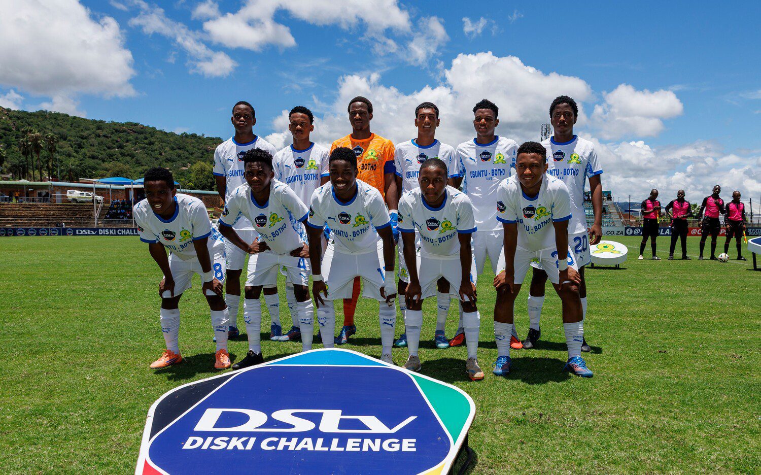 Mamelodi Sundowns DDC side XI lining up for a team picture