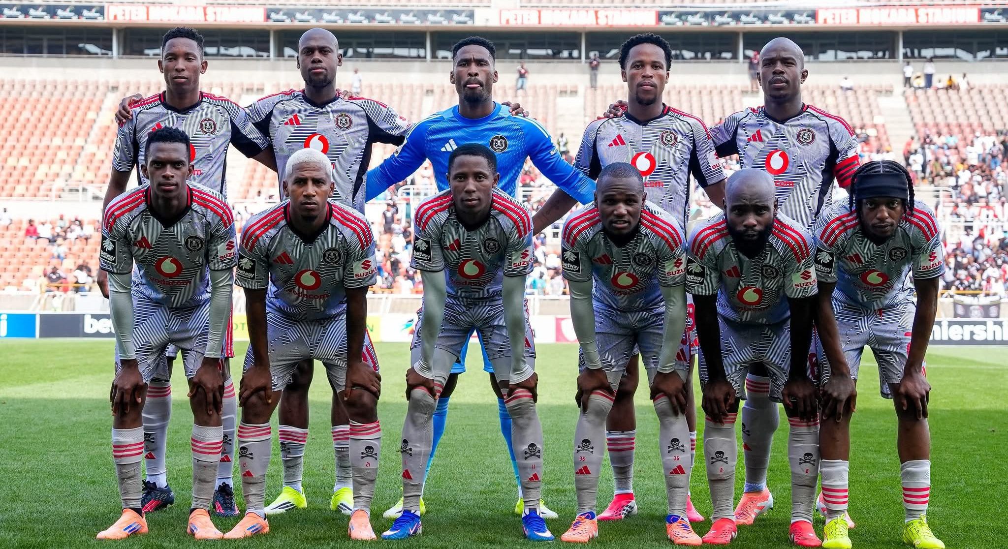 Orlando Pirates before a Betway Premiership game