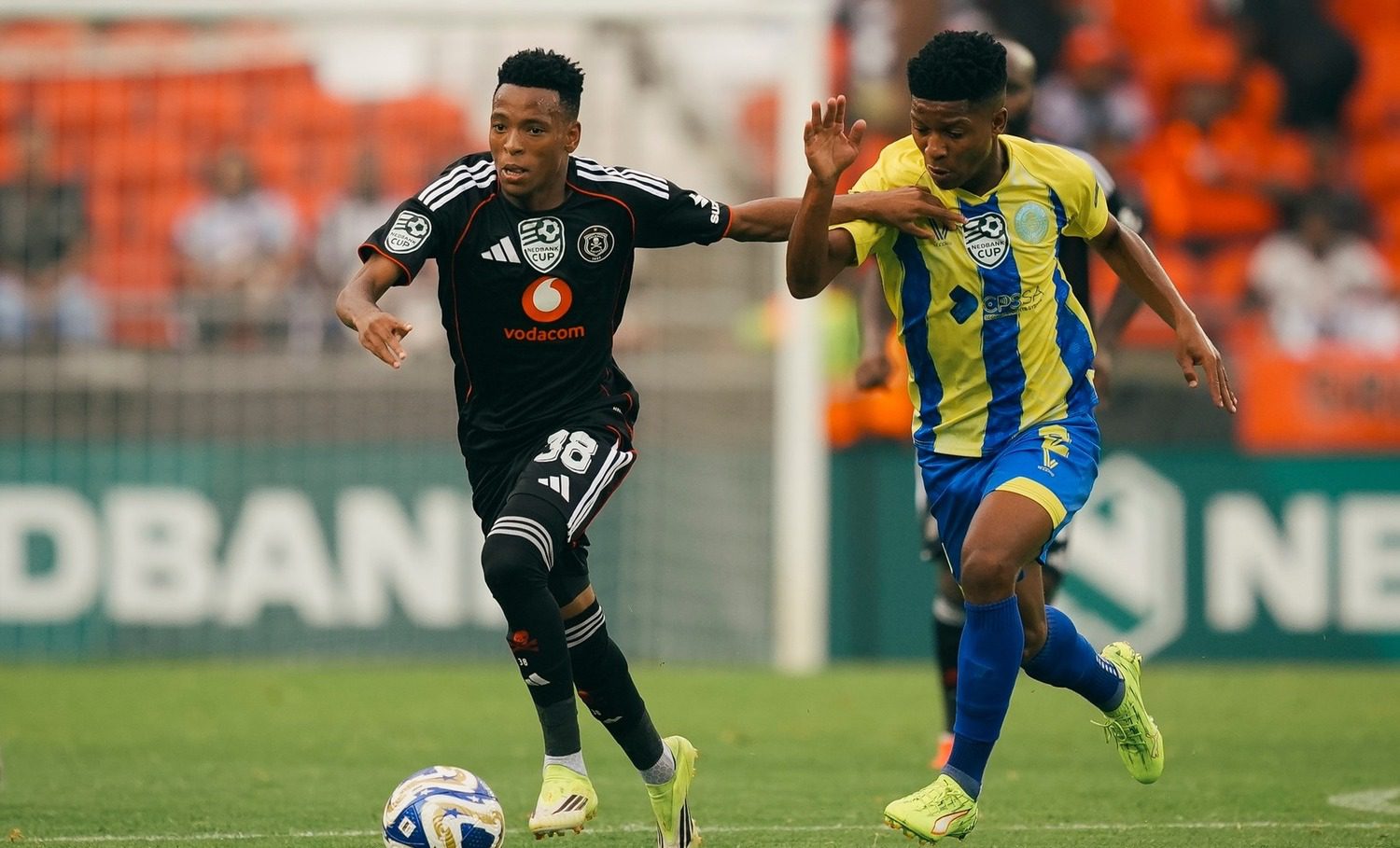 Relebohile Mofokeng in action for Orlando Pirates against Casric Stars