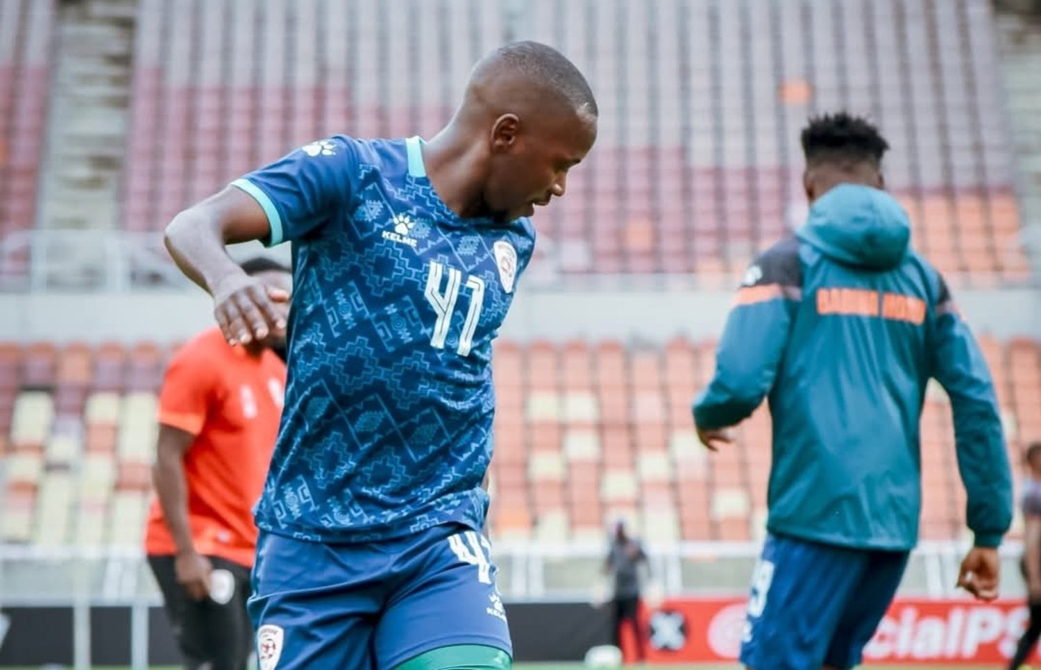 Sekhukhune United players warming up