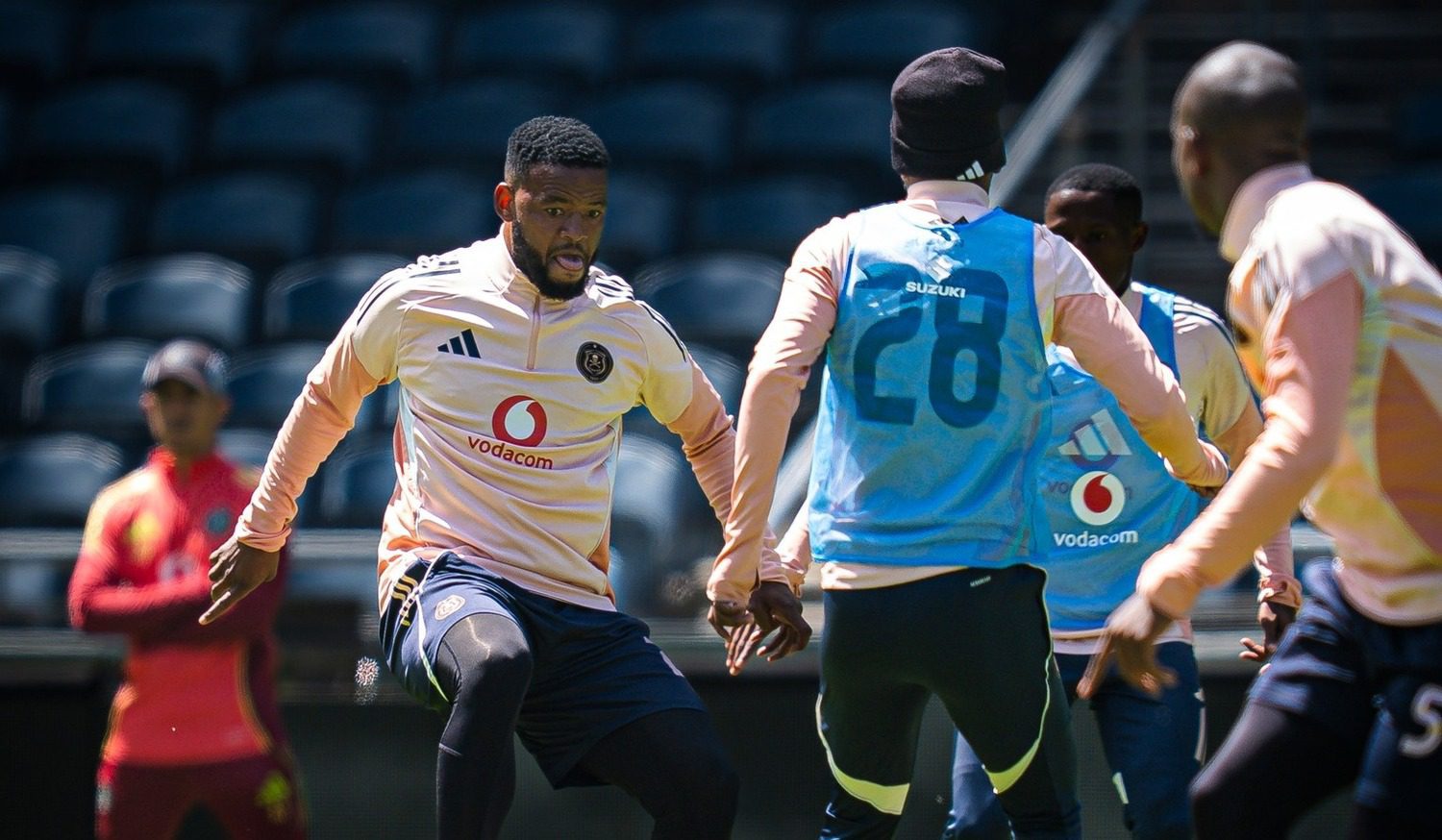 Sipho Mbule at Orlando Pirates training session