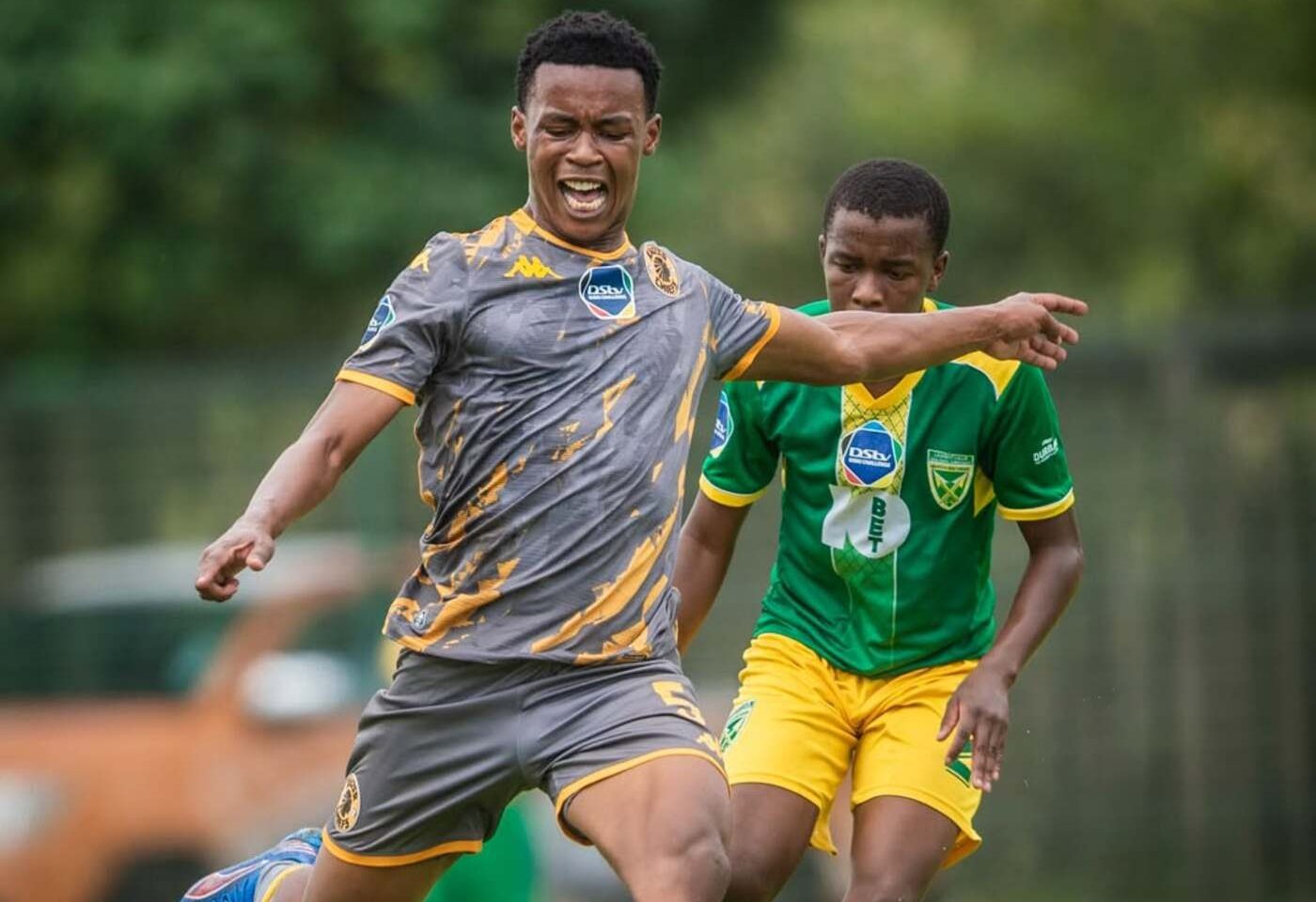 Siyabonga Gumede of Kaizer Chiefs DDC in action