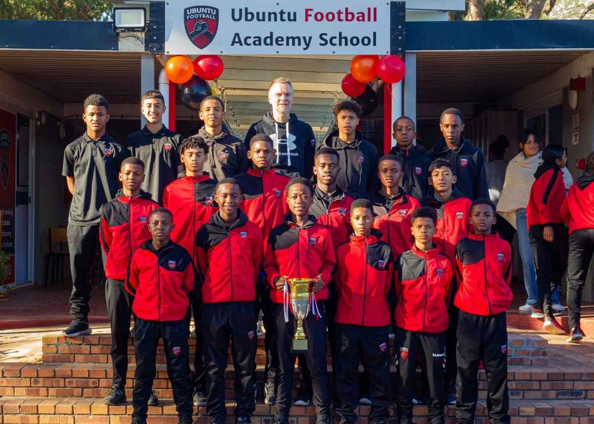 Ubuntu Football Academy's under 14's celebrate the 2025 Unity Cup championship. Image: Ubuntu Football