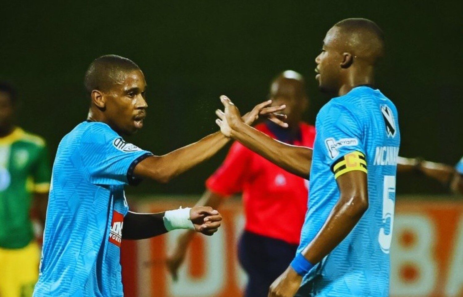 Durban City FC players in celebratory mood