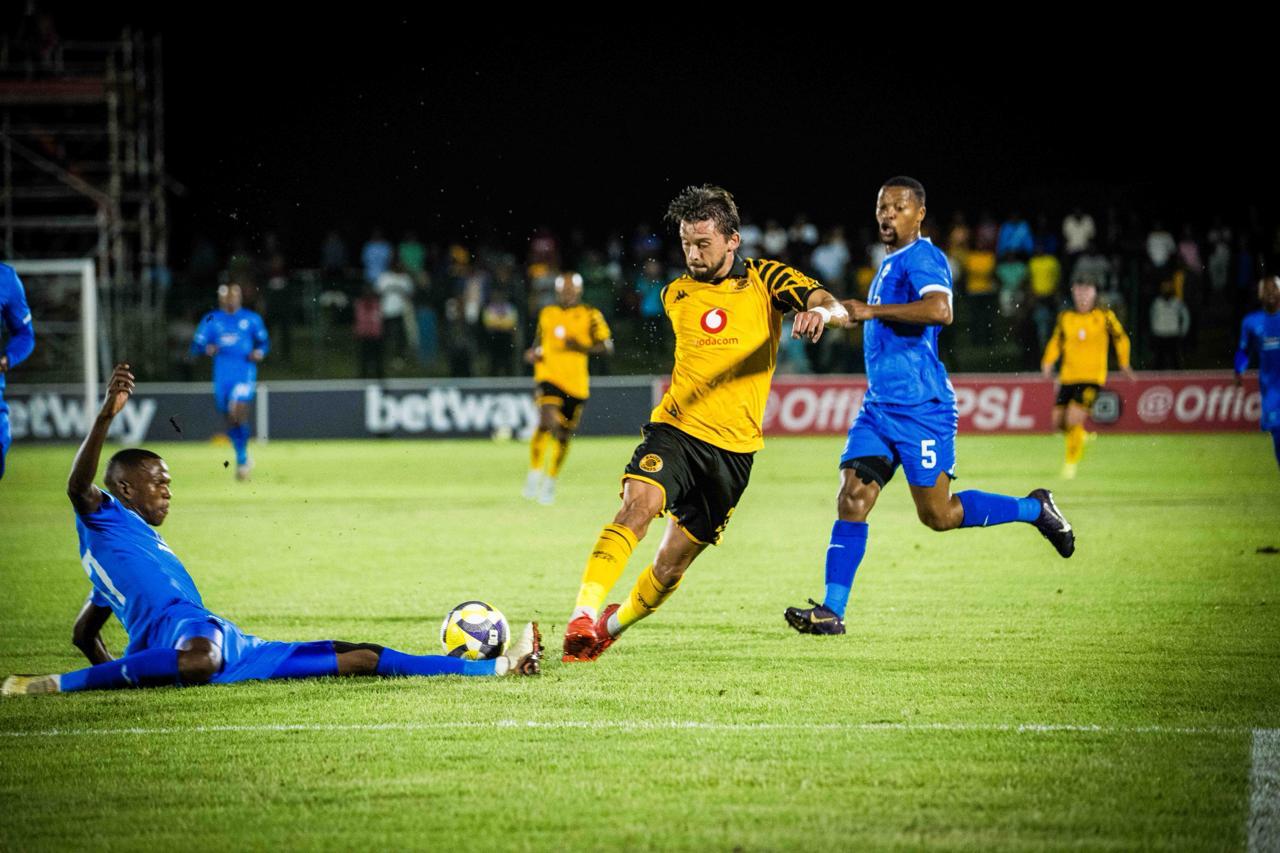 Ethan Chislett in action for Kaizer Chiefs.