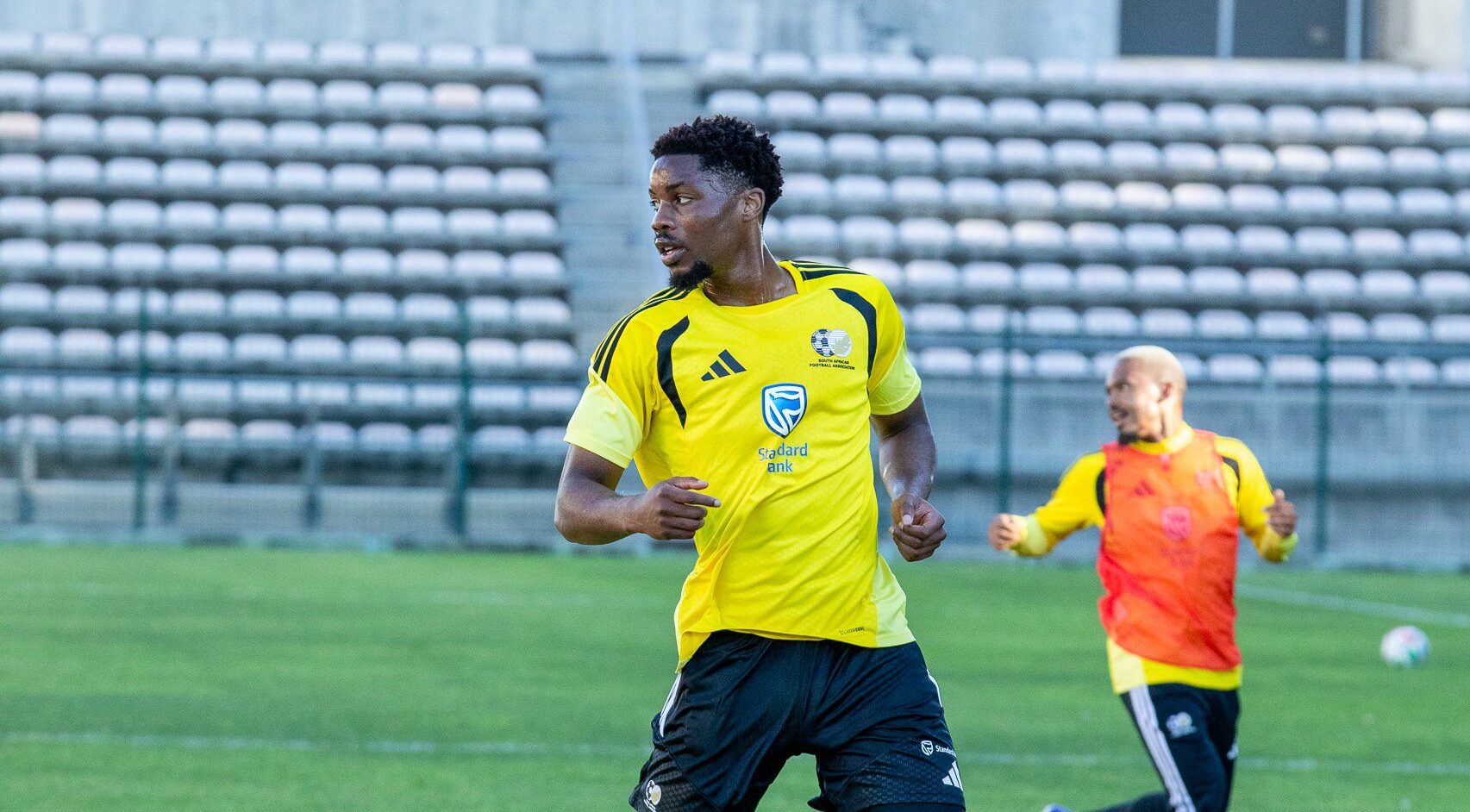 Ime Okon training with Bafana Bafana