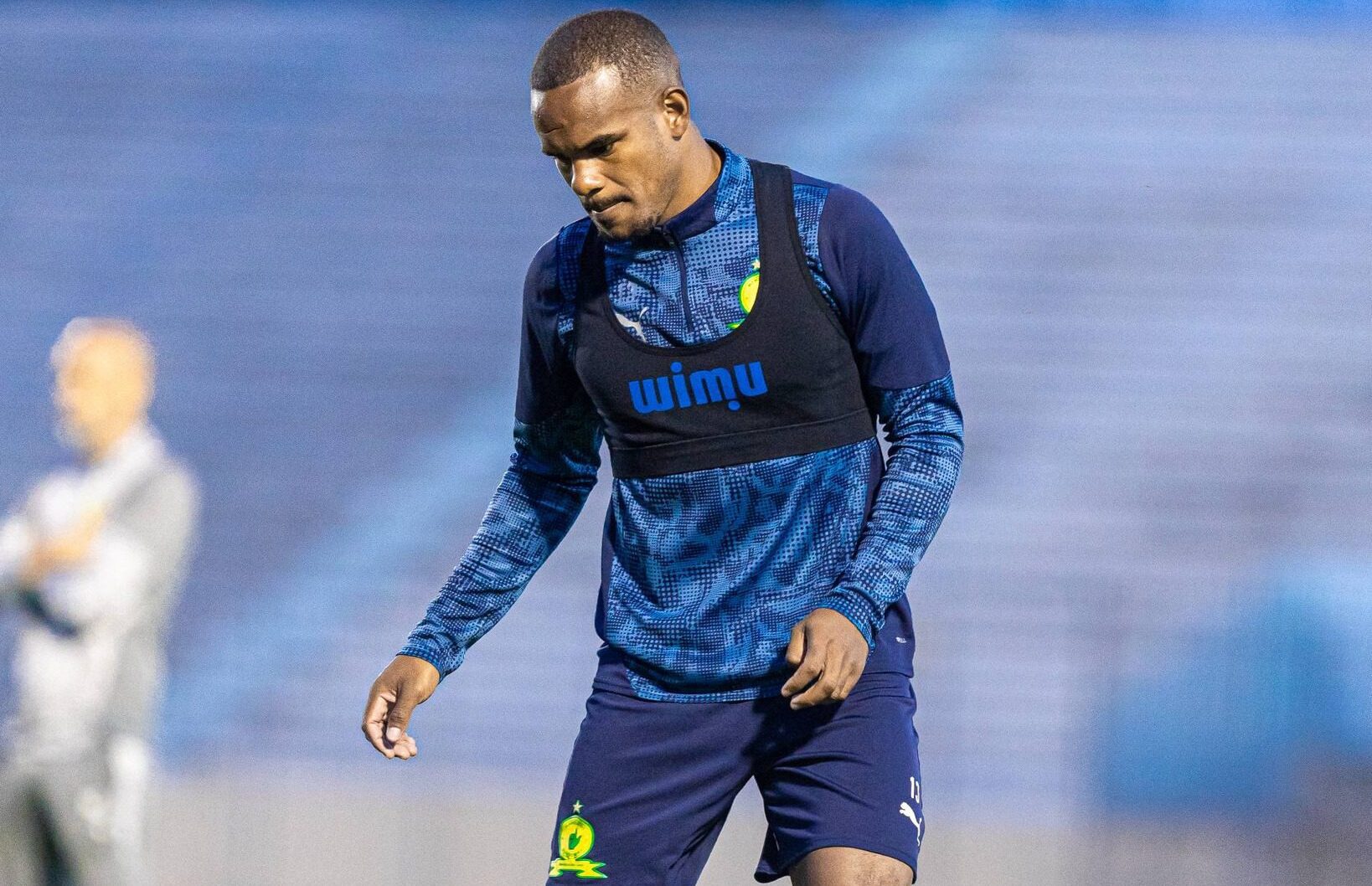 Iqraam Rayners during a Mamelodi Sundowns warm up